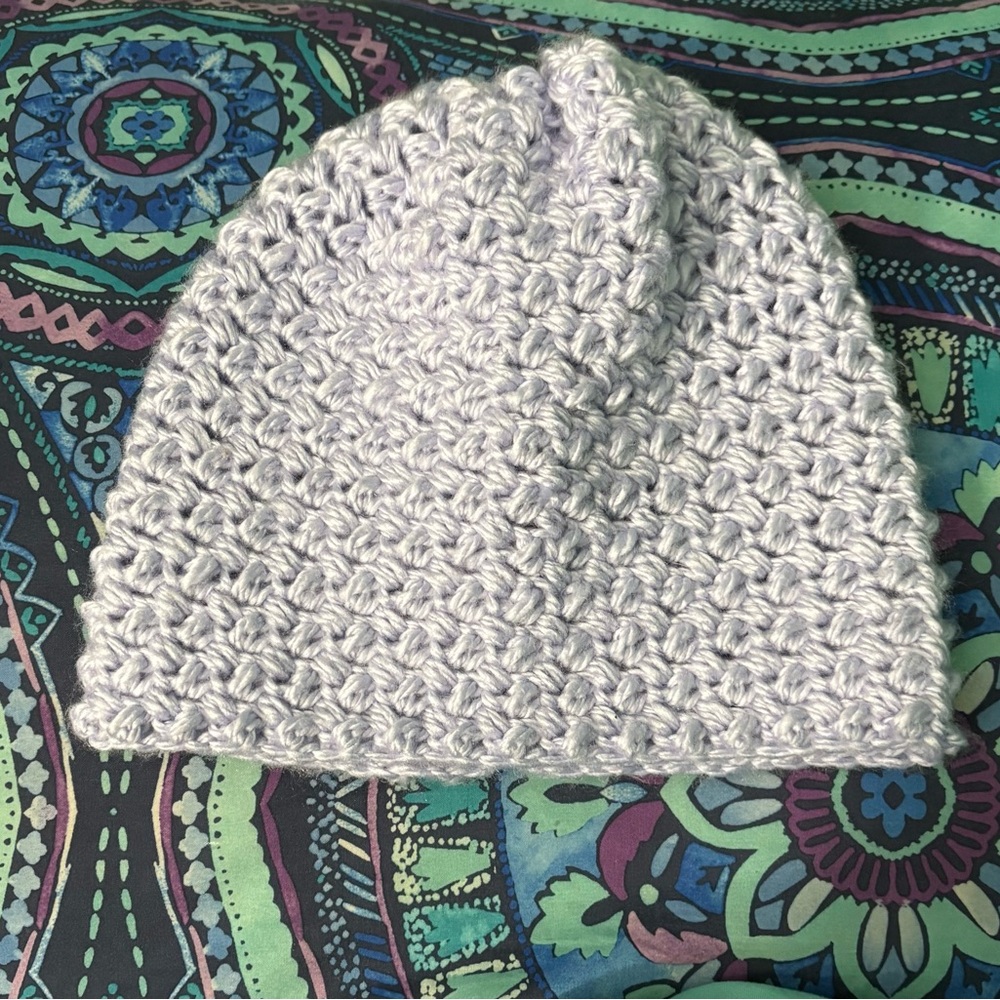 Elegant lavender Crochet Beanie
